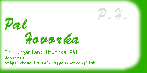 pal hovorka business card