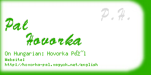 pal hovorka business card